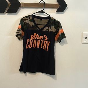 S Jason Aldean Camouflage Tee (fits like XS)